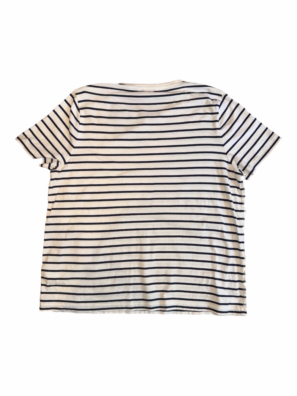 J. Crew White & Black Striped Sequin Short Sleeve Tee - Picture 2 of 4
